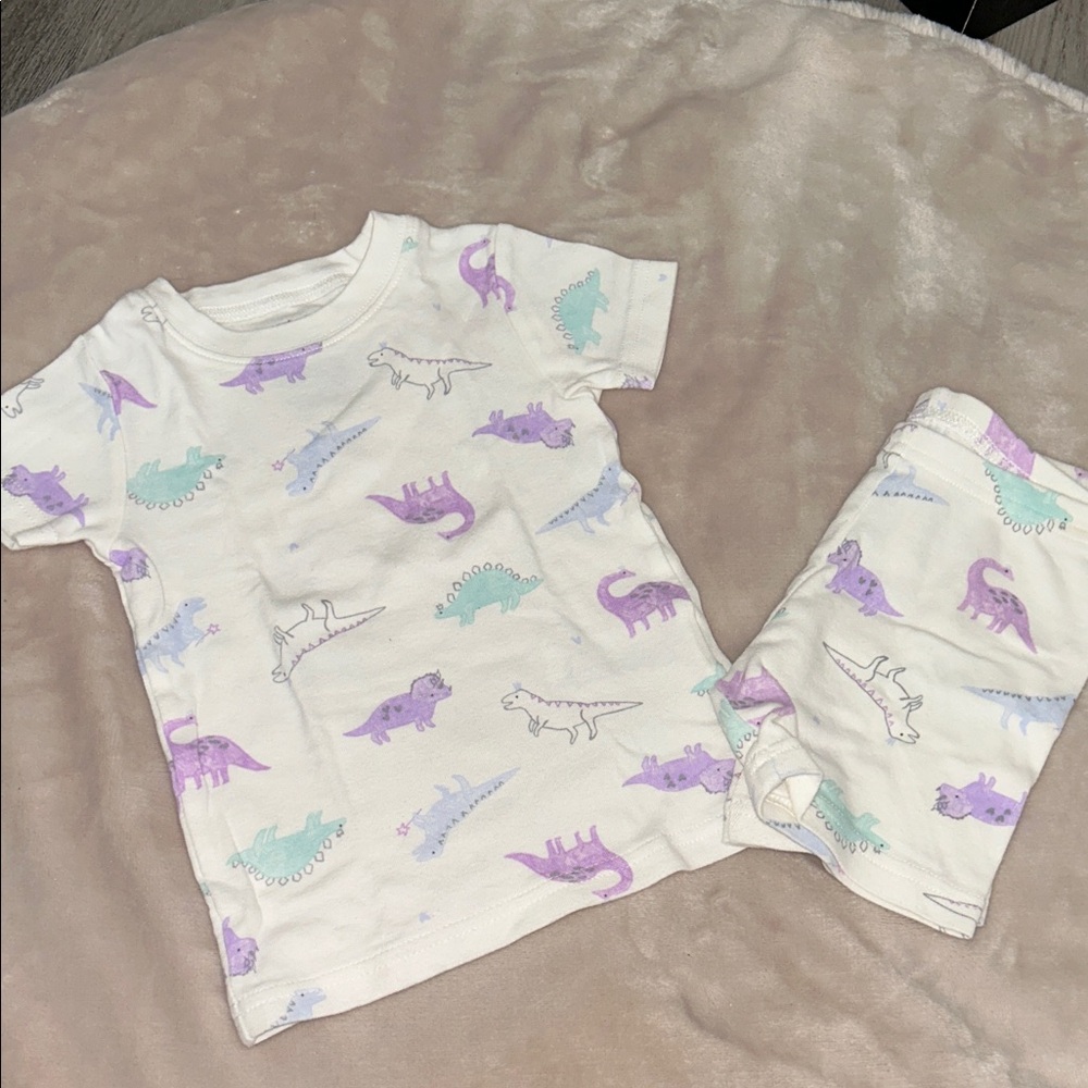 Kids Dinosaur Pajama Set - Purple and Blue